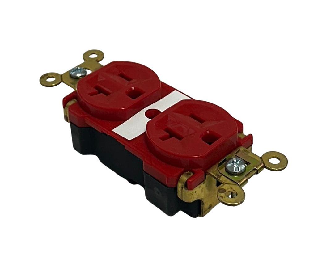 Used 2 PASS & SEYMOUR LEGRAND PT5362-ARED / PT5362ARED DUPLEX RECEPTACLES 20A NSMP