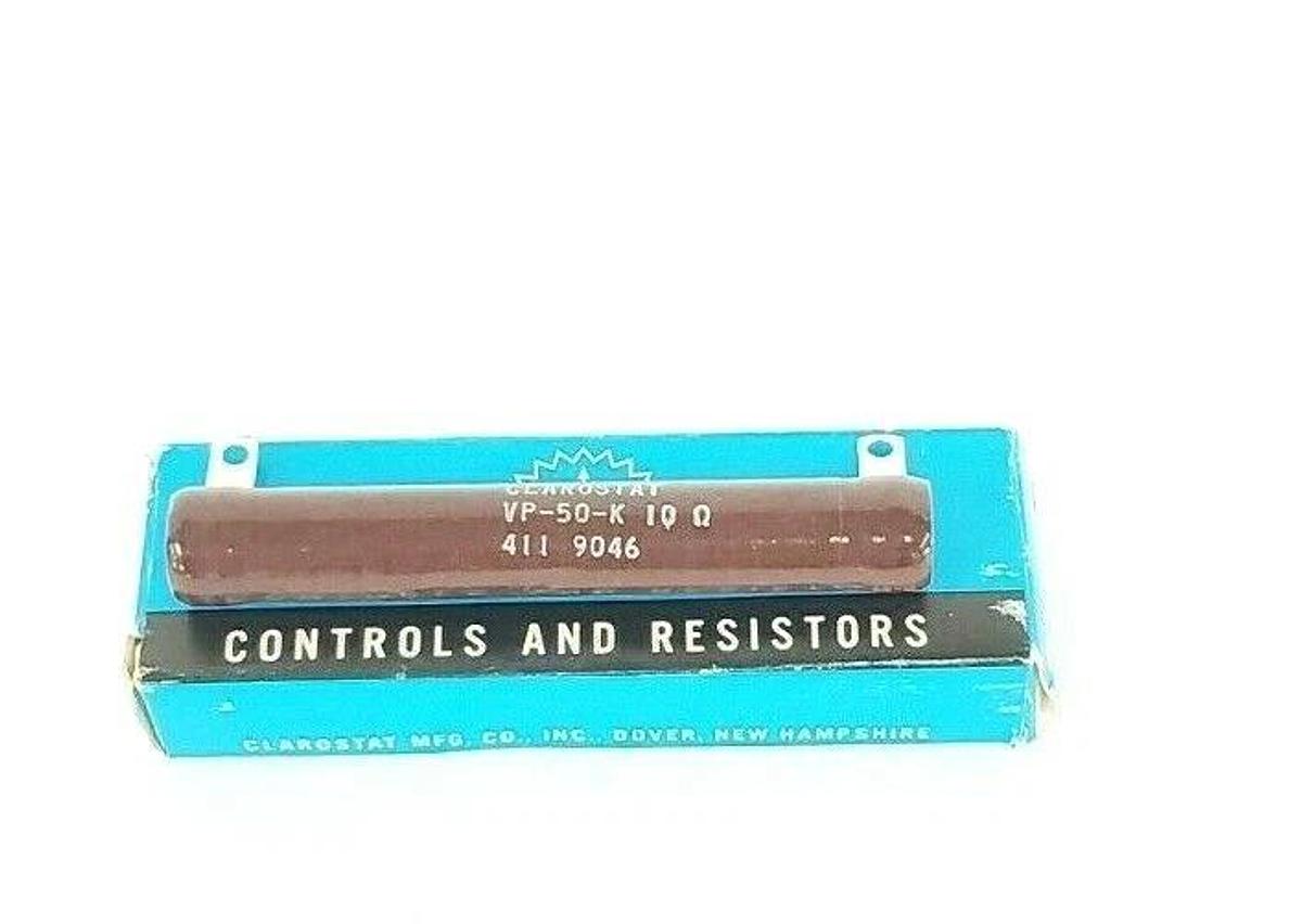 Used NIB CLAROSTAT VP50K 10 OHMS RESISTOR
