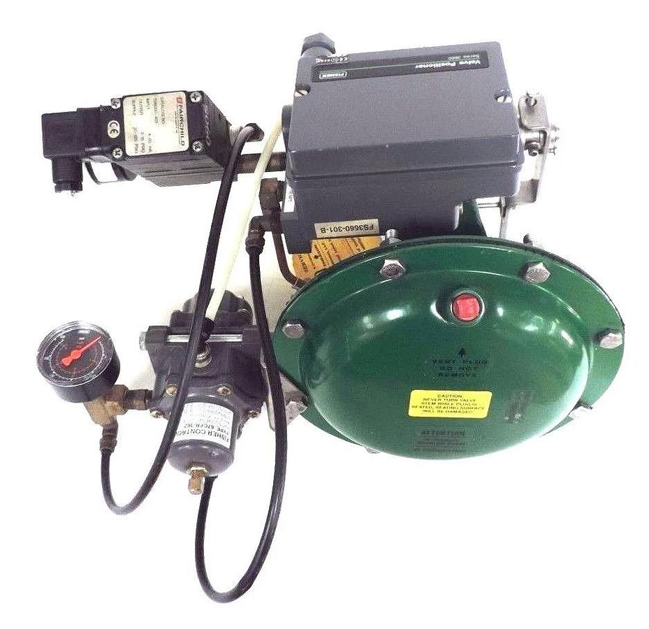 Used FISHER 32.24688S CONTROL VALVE W/ FISHER TYPE 3660 POSITIONER, 67CFR-362