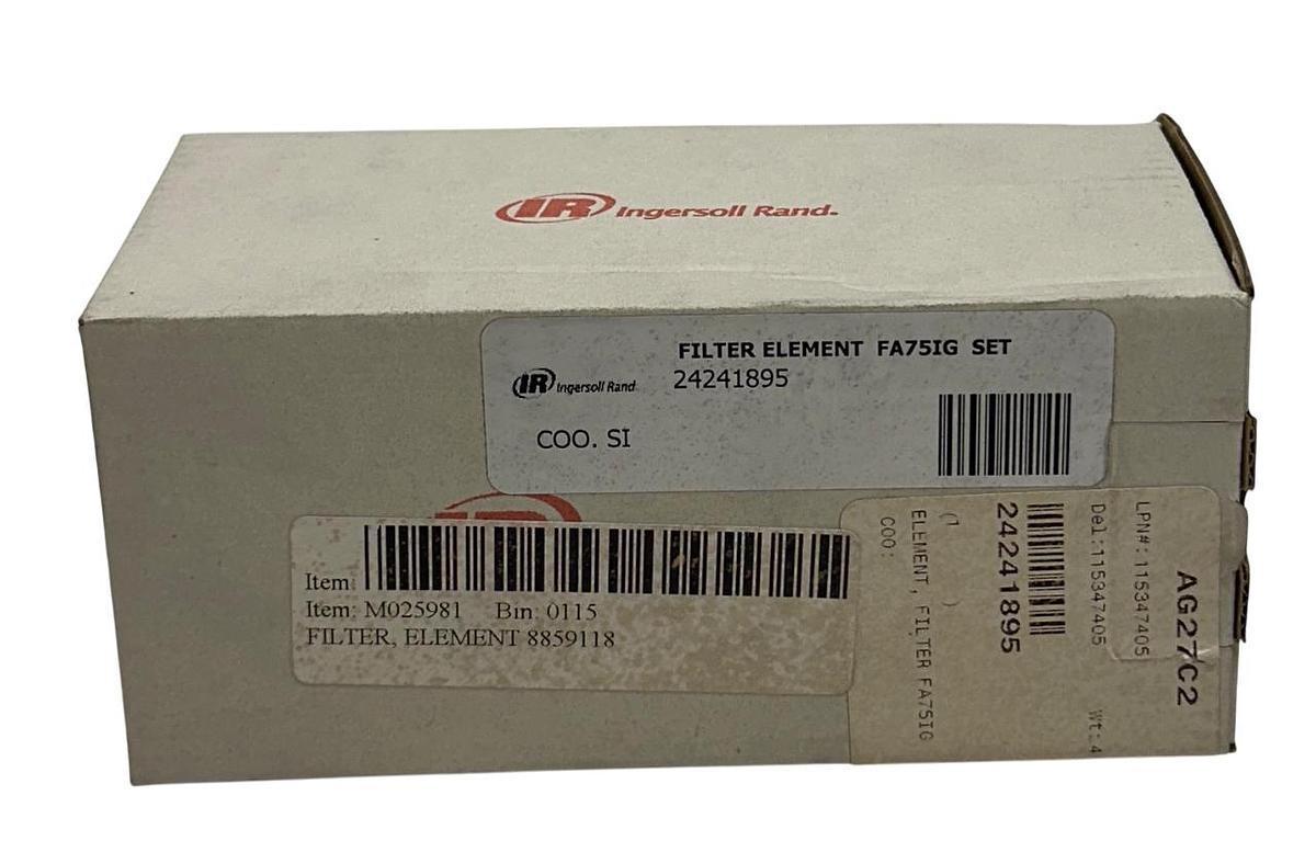 Used INGERSOLL RAND 24241895 OEM REPLACEMENT FILTER ELEMENT FA75IG SET NSMP