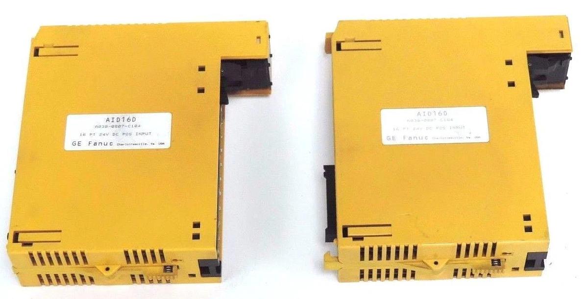 Used LOT OF 2 FANUC A03B-0807-C104 INPUT/OUTPUT MODULES 24VDC 16PT POS/NEG LOGIC