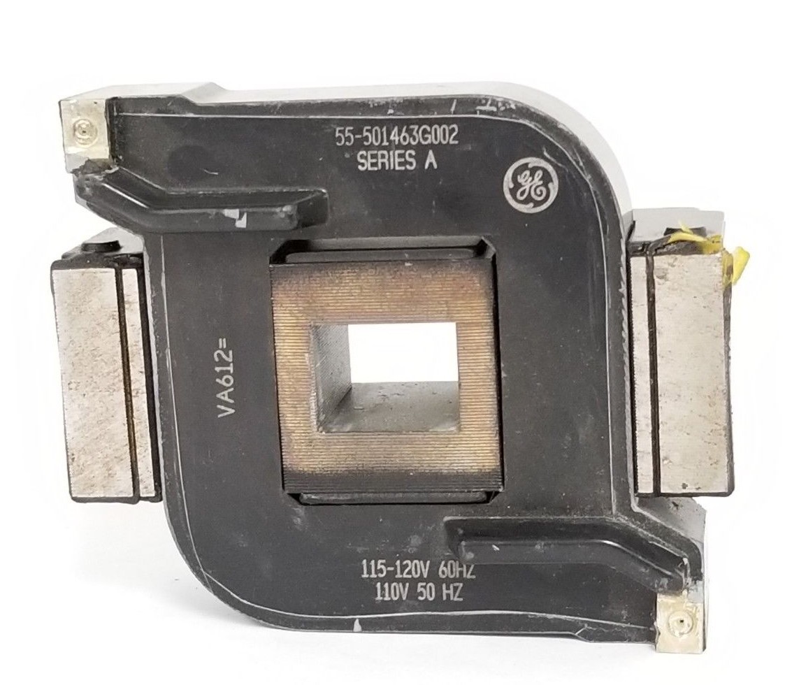 Used GENERAL ELECTRIC 55-501463G002 COIL ASSEMBLY 115-120/110VAC 60/50HZ 55-650355