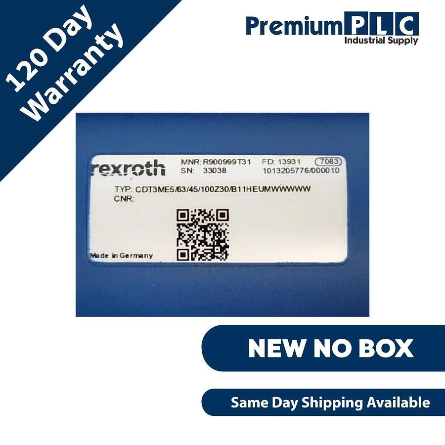 NEW REXROTH R900999T31 HYDRAULIC CYLINDER CDT3ME5/63/45/100Z30/B11HEUMWWWWW