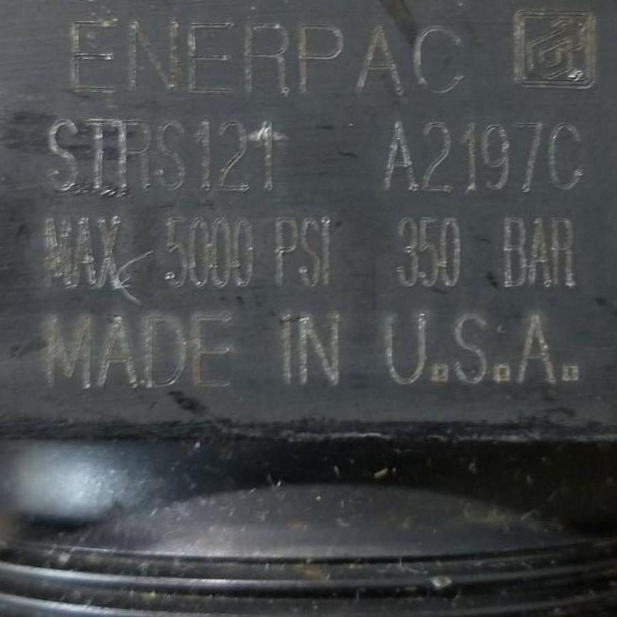Used ENERPAC STRS-121 SWING CLAMP CYLINDER A2197C 5000PSI MAX 350 BAR STRS121