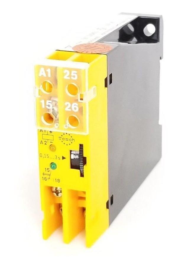 NEW TESCH E67.3X3421 TIME RELAY 0.15-3SEC, 110VAC, 250V~5A *MISSING PARTS*