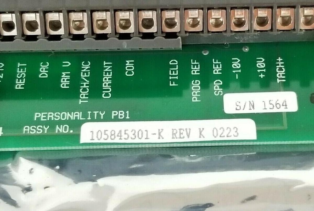 Used NEW BOSTON / FINCOR 105845301-K PERSONALITY PB1 BOARD REV: K 105845301