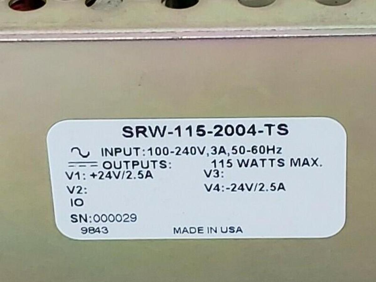 Used INTEGRATED POWER DESIGNS SRW-115-2004-TS POWER SUPPLY 100-240V 3A 50-60HZ