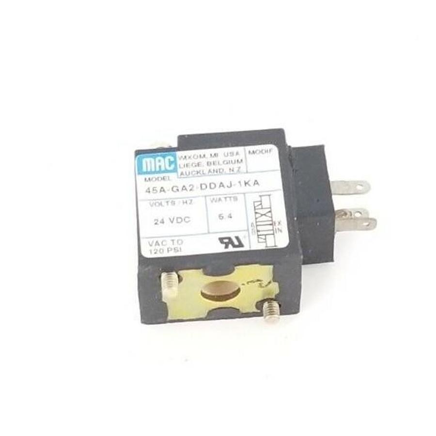 Used MAC 45A-GA2-DDAJ-1KA SOLENOID VALVE COIL 24VDC 5.4W, 45AGA2DDAJ1KA