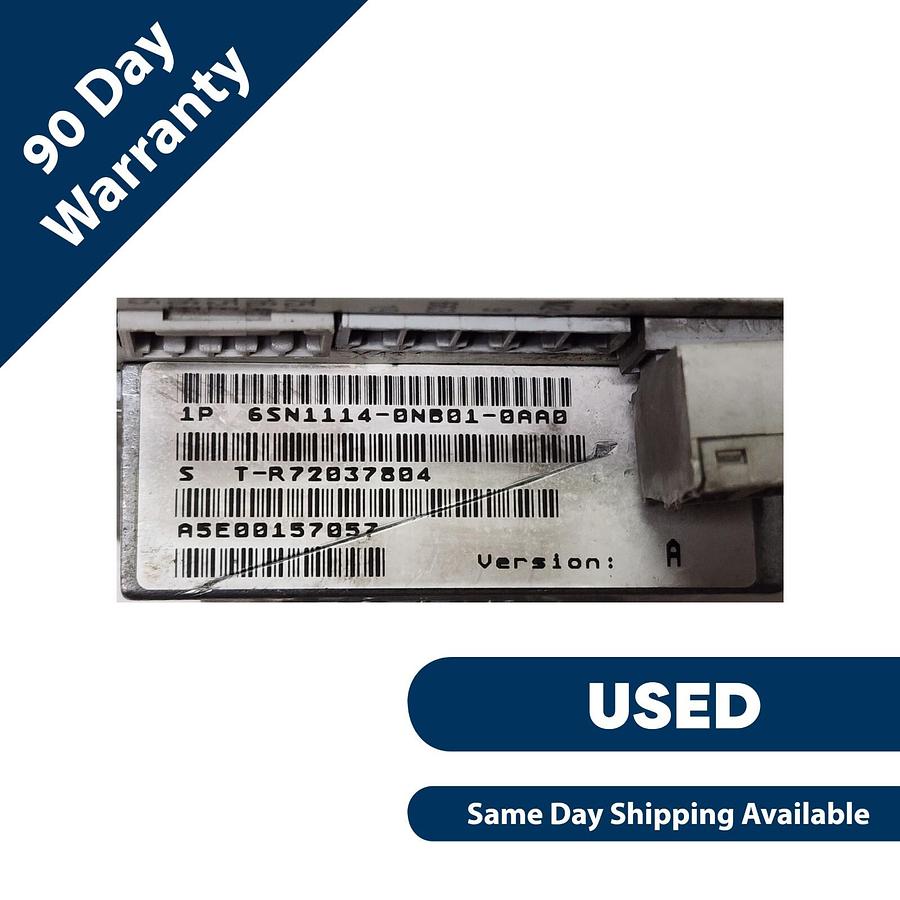 Used USED SIEMENS 6SN1118-0NH01-0AA0 VER. A SIMODRIVE 611 2-AXIS CONTROL UNIT