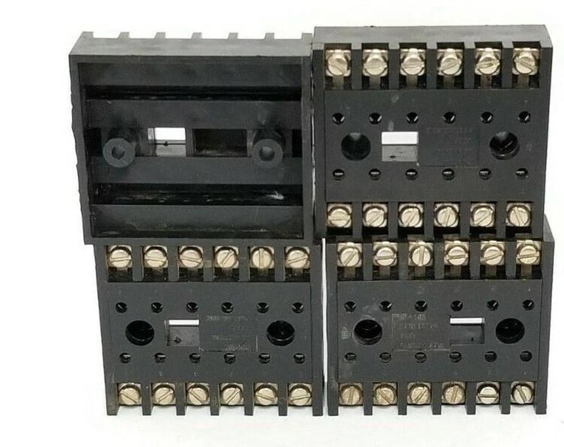 Used LOT OF 4 CUSTOM CONNECTOR CORP. SD12 RELAY BASES