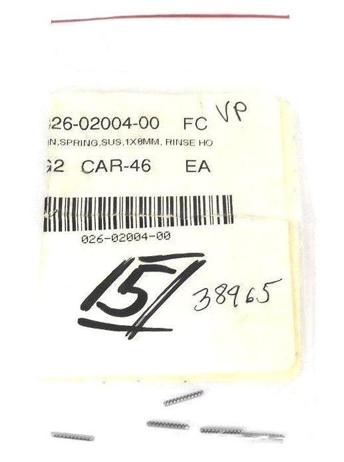 Used LOT OF 5 NEW SHIMADZU 026-02004-00 PIN, SPRING, SUS, 1X8MM, RINSE HO