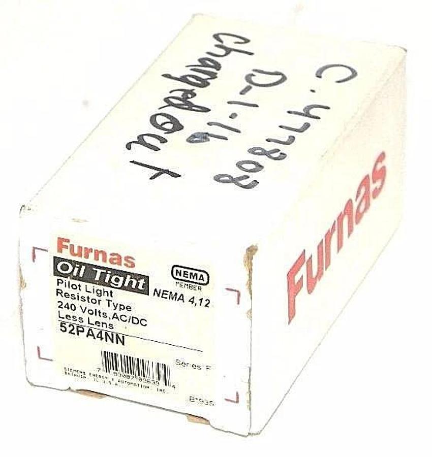 Used NEW FURNAS 52PA4NN RESISTOR TYPE PILOT LIGHT, SERIES F