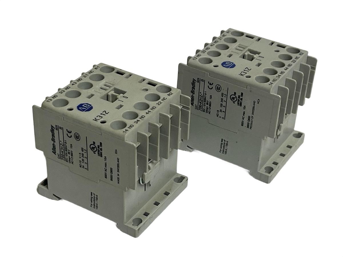 Used Lot of 2 Allen Bradley 700-K31Z-KJ Miniature Control Relay 24V DC - New Surplus