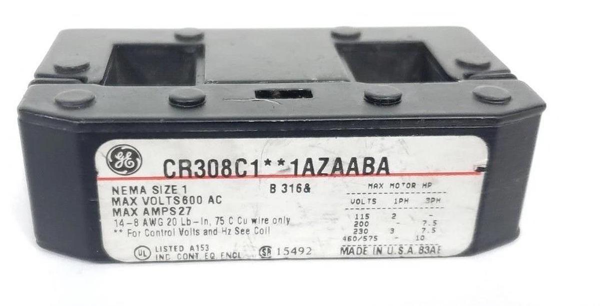 Used GENERAL ELECTRIC CR308C1**1AZAABA COIL ACCESSORY