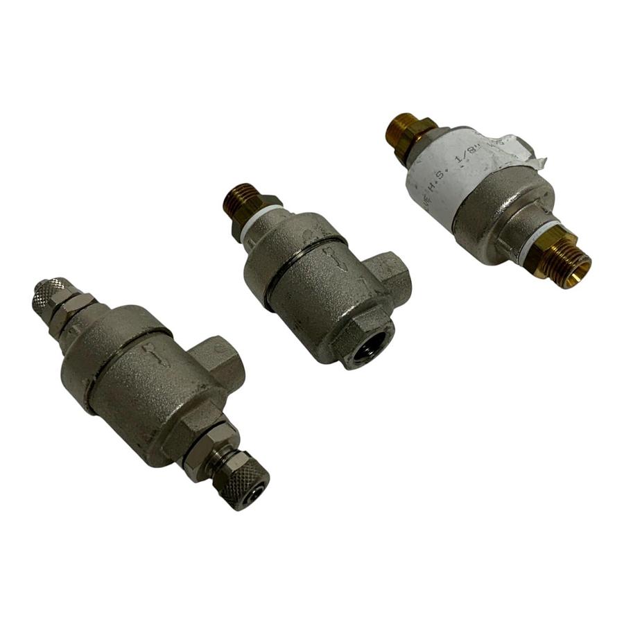 Used New Surplus Lot of 3 Tire Changer Bead Breaker Quick Exhaust Valves 1/8" TOY 322