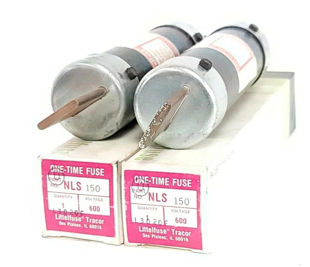 Used LOT OF 2 NIB LITTELFUSE NLS-150 ONE-TIME FUSES NLS150 600V