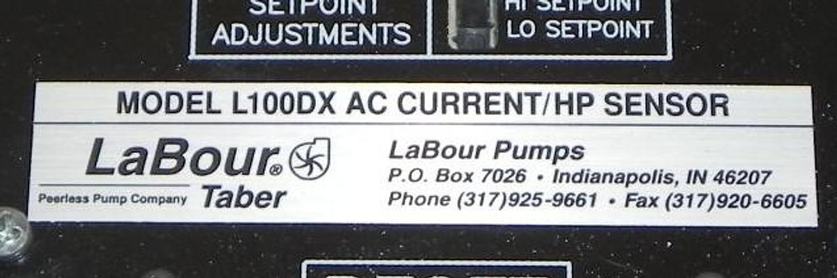 Used LABOUR TABOR L100DX AC CURRENT/HP SENSOR