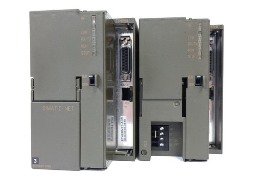 Used LOT OF 2 SIEMENS 6GK7343-1EX11-0XE0 SIMATIC NET CP ETHERNET MODULES