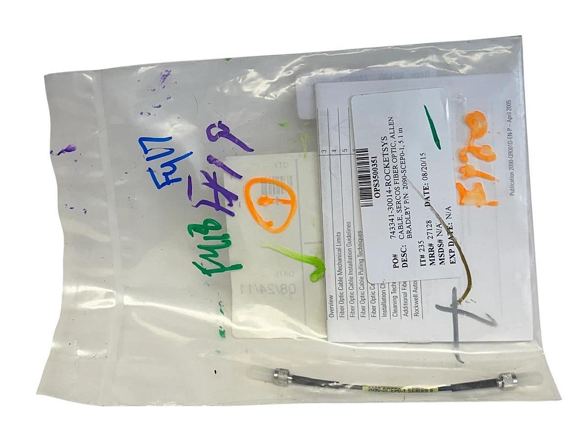 Used 3 ALLEN BRADLEY 2090-SCEP0-1 /E Kinetix FIBER OPTIC CABLE ASSEMBLIES 0.1M NSFS