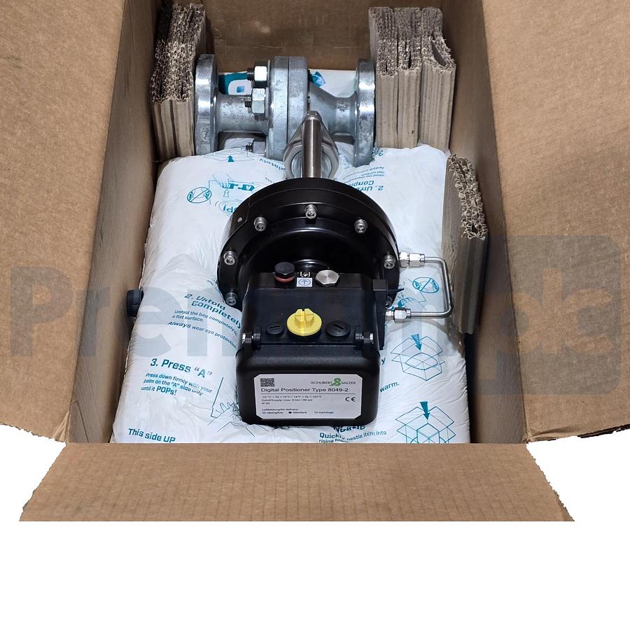 Used Schubert & Salzer 8621 GS3 Sliding Gate Valve 1" w/ 8049-2 Digital Positioner