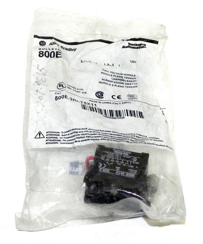 NEW ALLEN BRADLEY 800E-3DLT5X11 FULL VOLTAGE MODULE SER. B, 800E3DLT5X11
