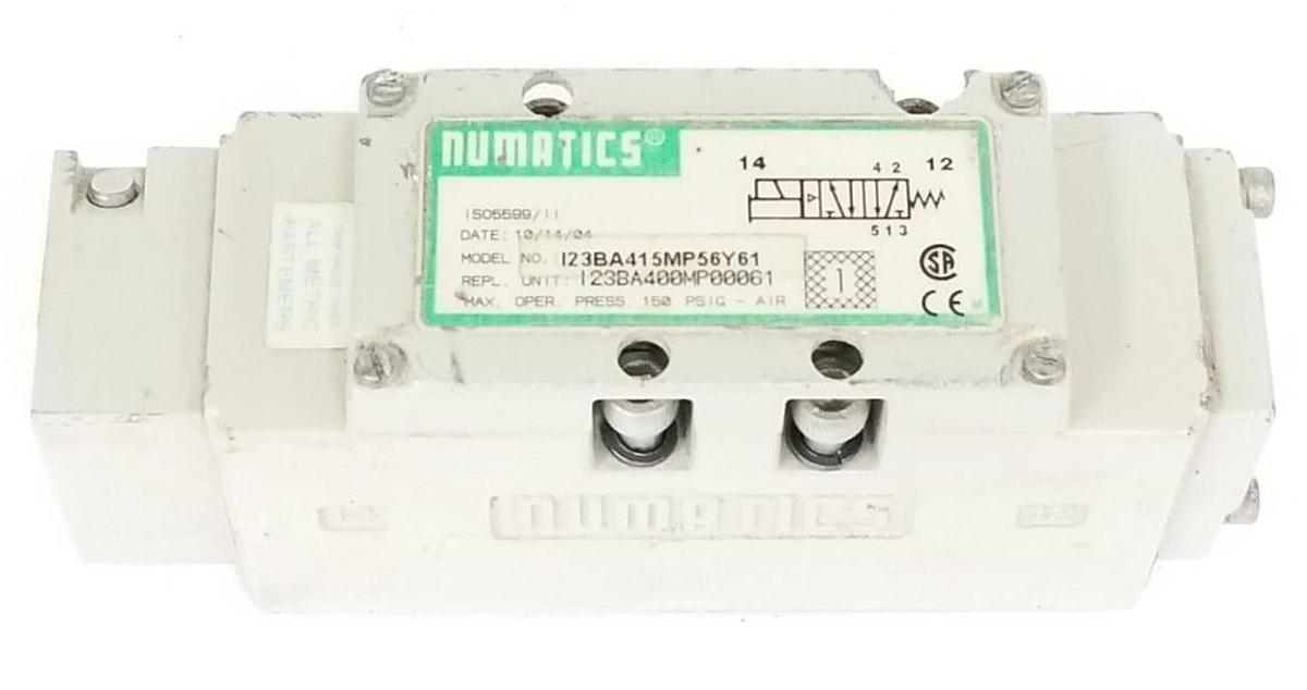 Used NUMATICS I23BA415MP56Y61 SOLENOID METRIC VALVE I23BA400MP000061