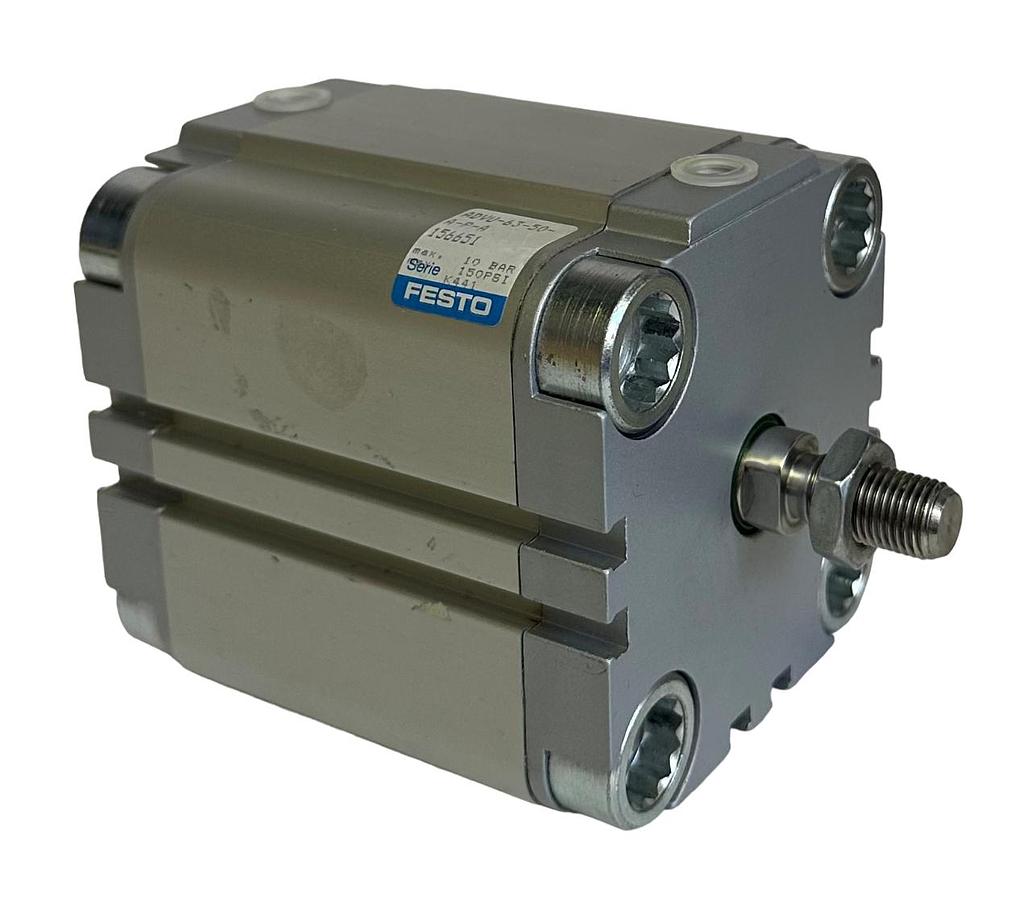 Used NEW FESTO ADVU-63-50-A-P-A / ADVU6350APA COMPACT PNEUMATIC CYLINDER 156651