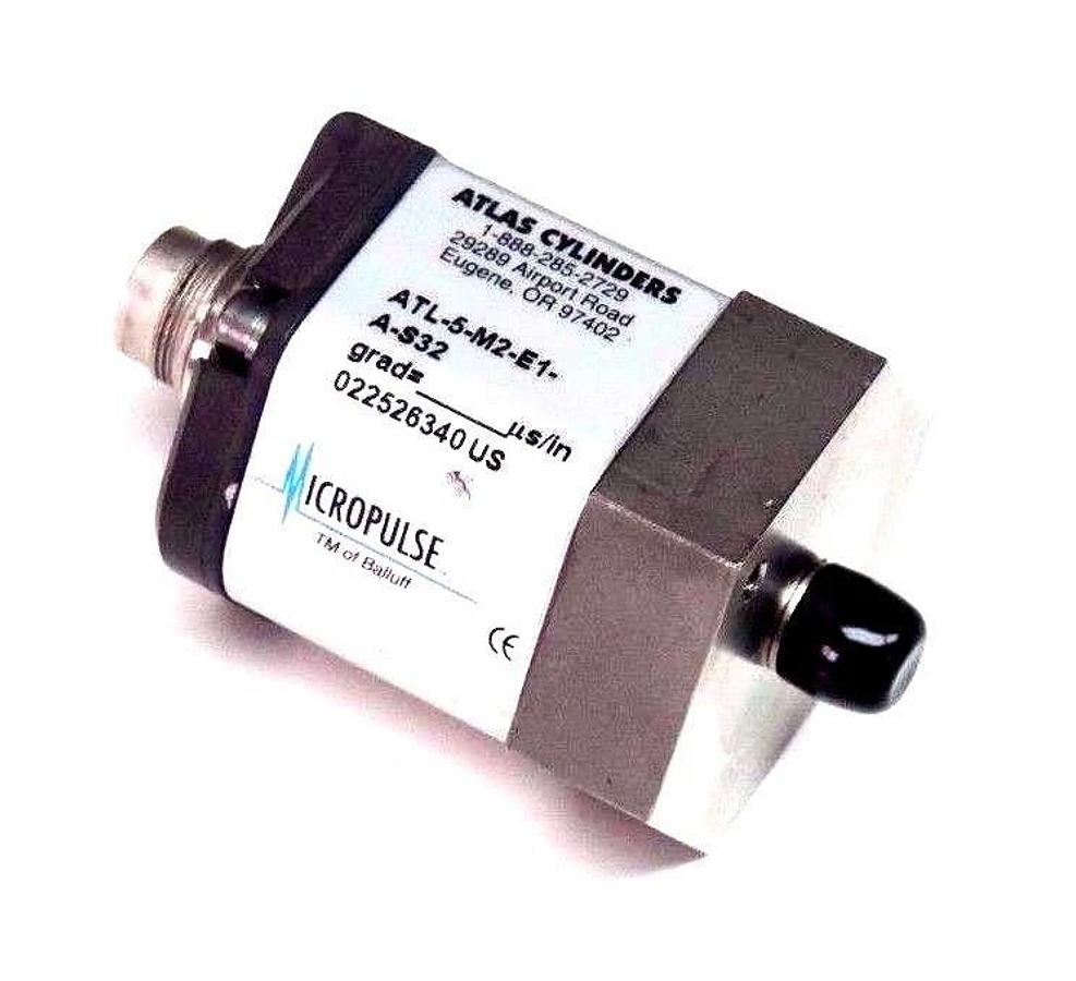 Used ATLAS CYLINDERS MICROPULSE ATL-5-M2-E1-A-S32 TRANSDUCER ATL5M2E1AS32