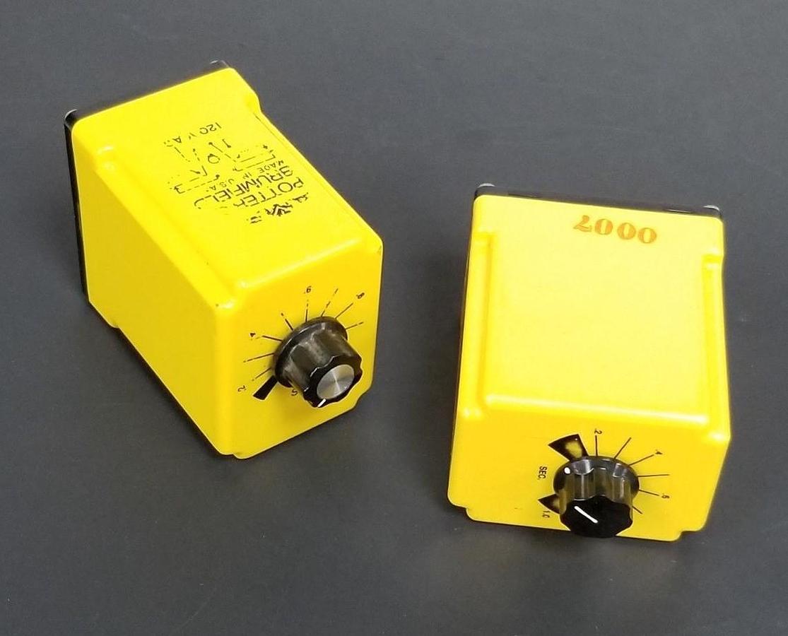 Used LOT OF 2 POTTER & BRUMFIELD CDB-38-70001 TIME DELAY RELAYS 0.1 TO 1 SEC. 10AMP,