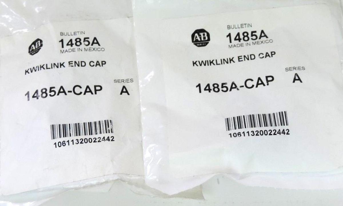Used LOT OF 2 NEW ALLEN BRADLEY 1485A-CAP KWIKLINK END CAPS 1485ACAP SER. A