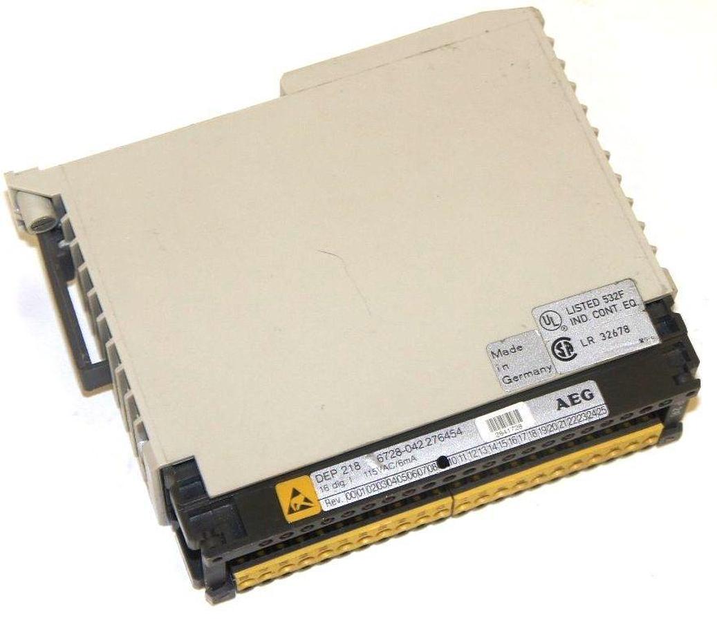 Used AEG MODICON DEP2186728-042.276454 INPUT MODULE 16 DIG, 115 VAC, 6 MA
