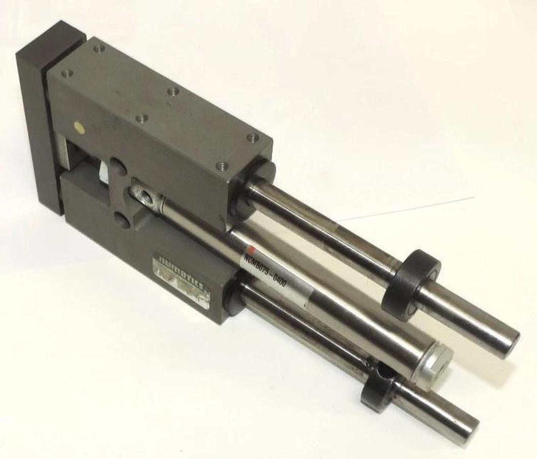 Used NUMATICS SH07504LB1ZCS4 SH SERIES LINEAR SLIDE WITH SMC NCMB075-0400 CYLINDER