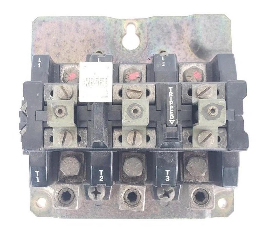 Used ALLEN BRADLEY 592-DOV16 OVERLOAD RELAY SER. B W/ (3) W70 HEATER ELEMENTS