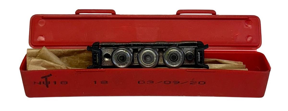 Used ROLLON NT18 CAM GUIDED U-SHAPED CARRIAGE RAIL 3-ROLLER 18mm NOMINAL DIA USMP