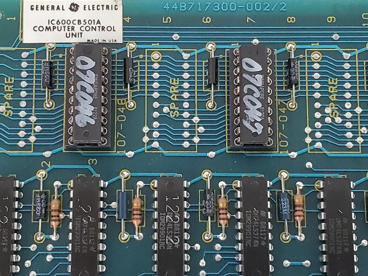 Used GENERAL ELECTRIC IC600CB501A COMPUTER CONTROL UNIT 44A297033-G02