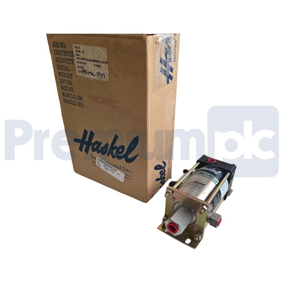 Used HASKEL 56598-36 HIGH-PRESSURE AIR DRIVEN PUMP, 36:1, 4500 PSI MAX 5659836 NSMP