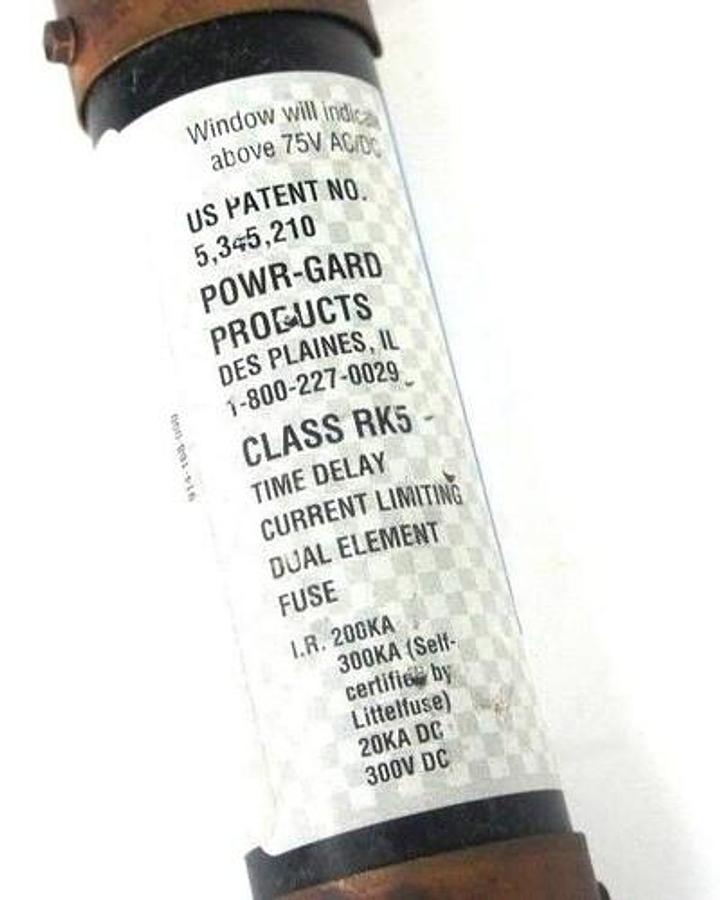 Used LITTELFUSE FLSR-110-ID TIME DELAY CLASS RK5 DUAL ELEMENT FUSE FLSR110ID