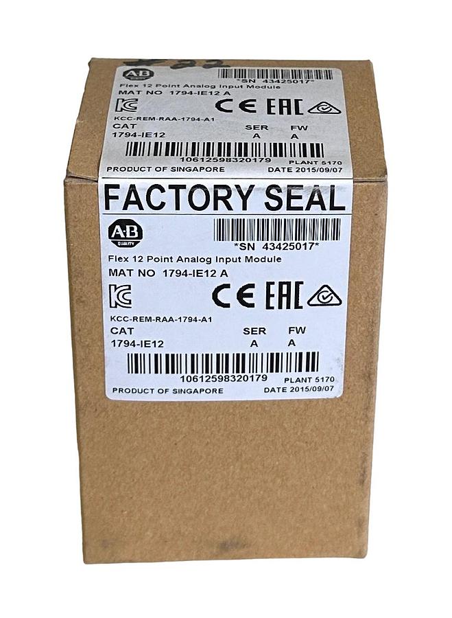 NEW SEALED ALLEN BRADLEY 1794-IE12 /A Flex I/O 12-PT ANALOG INPUT 1794IE12