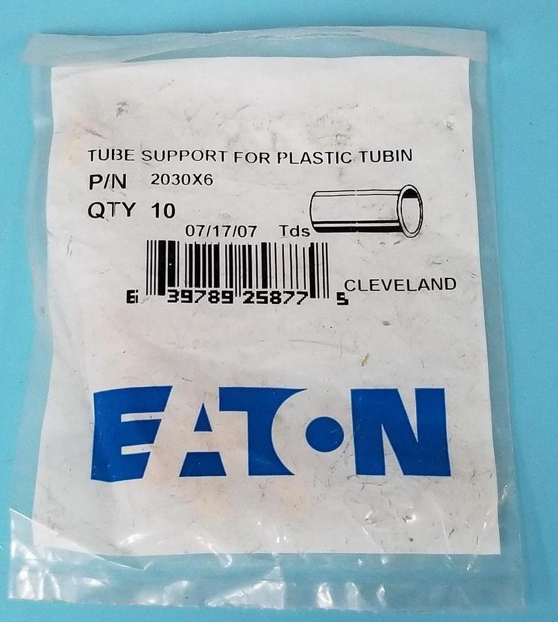 BAG OF 10 NEW EATON 2030X6 BRASS TUBE SUPPORT FOR PLASTIC TUBIN