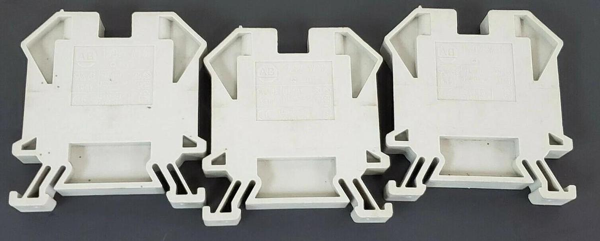 LOT OF 3 NEW ALLEN BRADLEY 1492-W16 TERMINAL BLOCK 16MM 800V GRAY, 1492W16