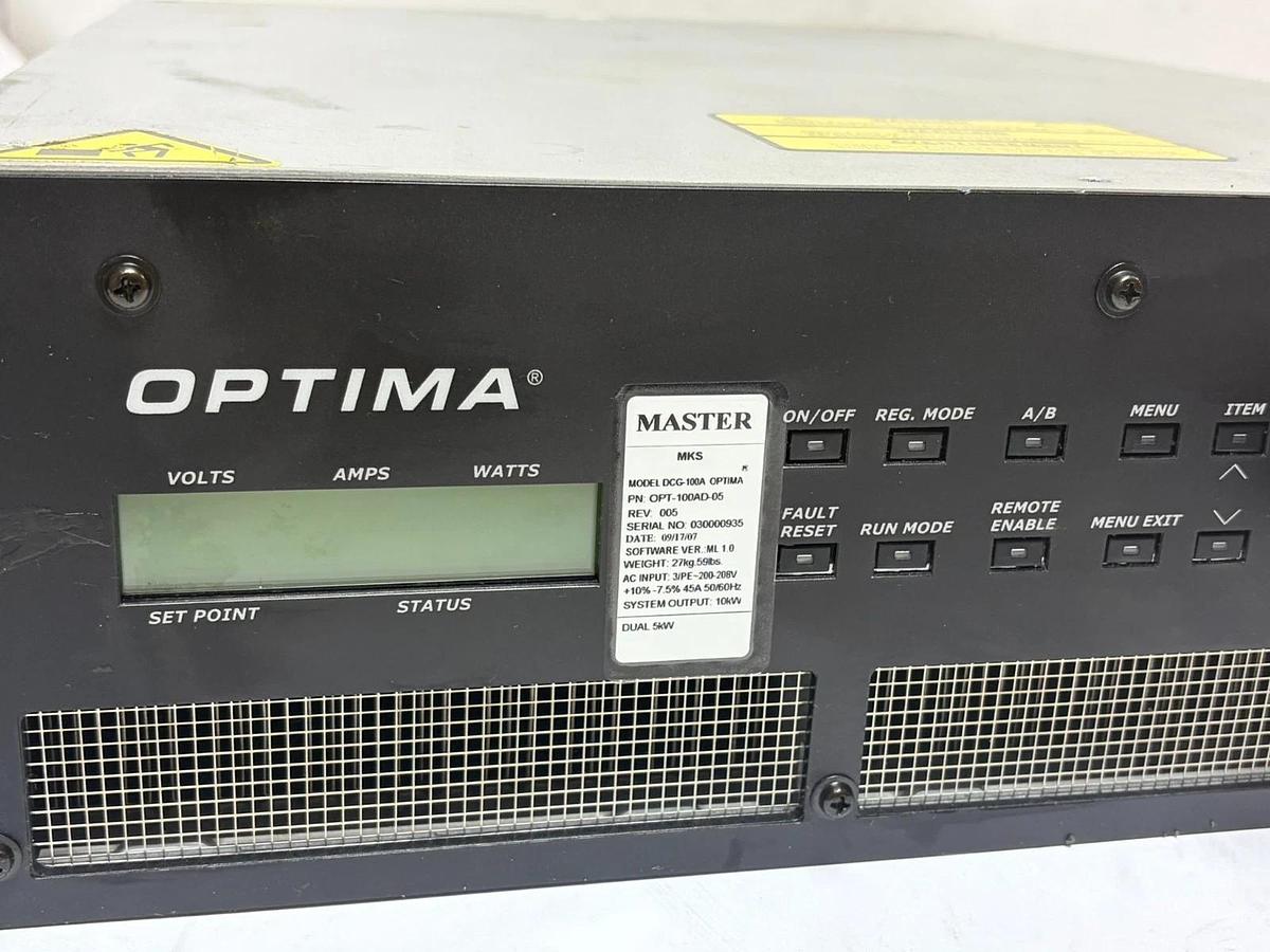 Used MKS ENI DCG-100A Optima Plasma Power Supply 10kW Generator OPT-100AD-05