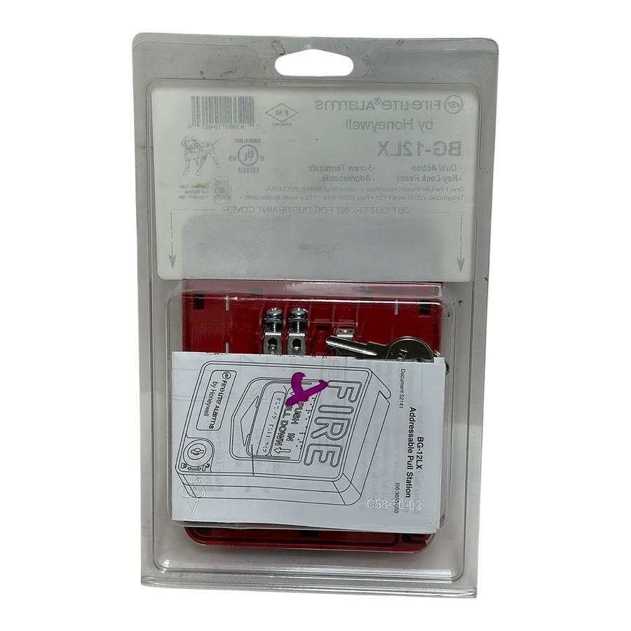 Used Fire-Lite BG-12LX Addressable Pull Station Fire Alarm Dual Action New In Pack