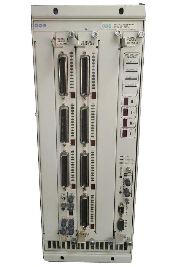 Used ODS 750-0414-101 MODEL 1097 4SLOT CHASSIS W/ 1094-BTM, 1094-BTML & 1094-ENC4-040