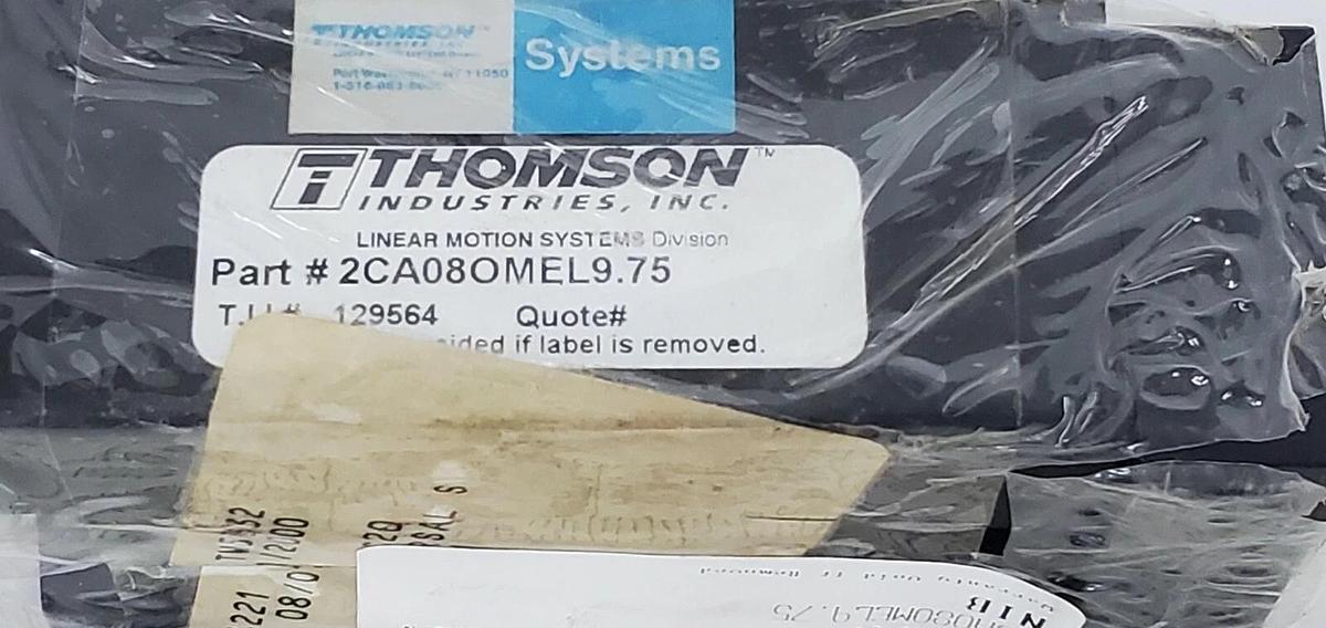Used NIB THOMSON INDUSTRIES STF132M-SIH-0A FLOWMETER W/ 2CA08OMEL9.75 CARRIAGE