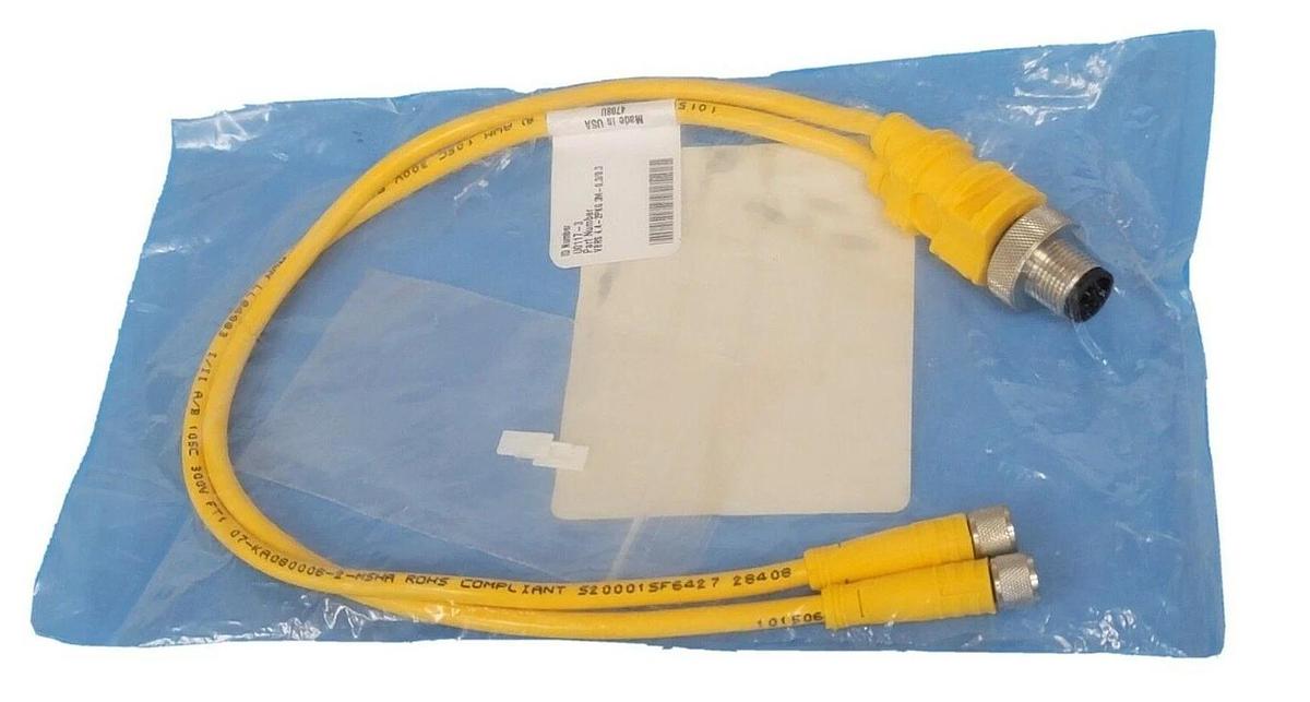 Used NEW TURCK VBRS 4.4-2PKG 3M-0.3/0.3 MOLDED TWIN JUNCTION ID NO. U0117-3