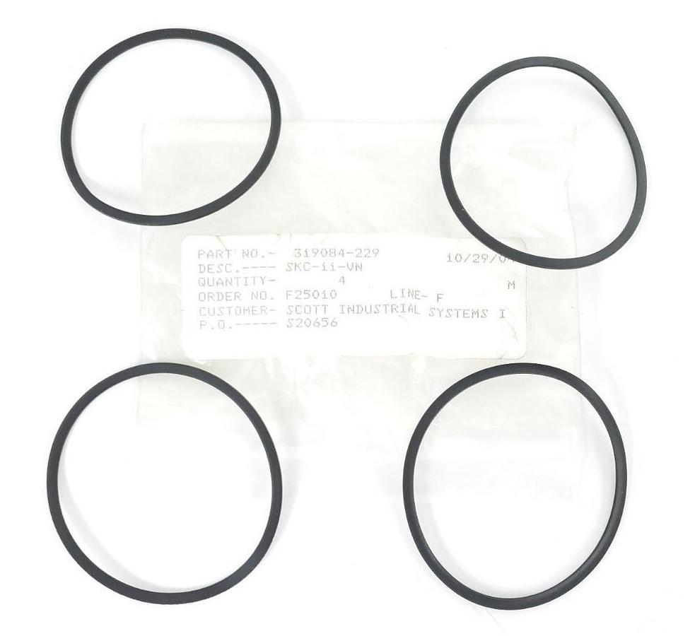 LOT OF 4 NEW SCOTT INDUSTRIAL SYSTEMS SKC-11-VN O-RINGS 319084-229, SKC11VN
