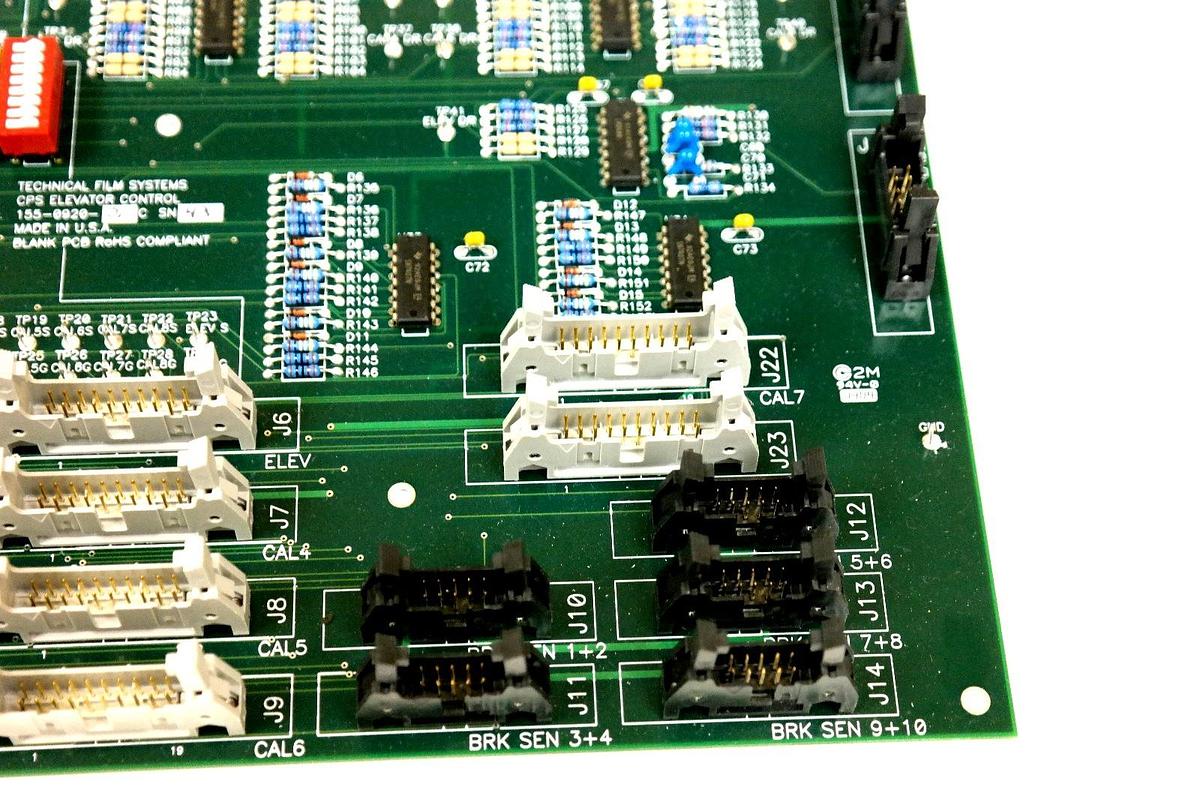 Used TECHNICAL FILM SYSTEMS 155-0920-01 CPS ELEVATOR CONTROL BOARD 155092001