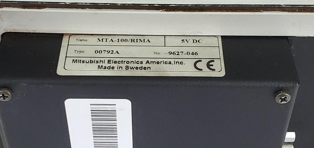 Used MITSUBISHI MTA-100/RIMA OPERATOR INTERFACE PANEL 00792A 9627-046 5V MTA100 RIMA
