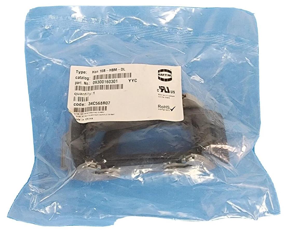 Used NEW HARTING 16B-HBM-DL BULKHEAD MOUNTED HOUSING P/N: 09300160301