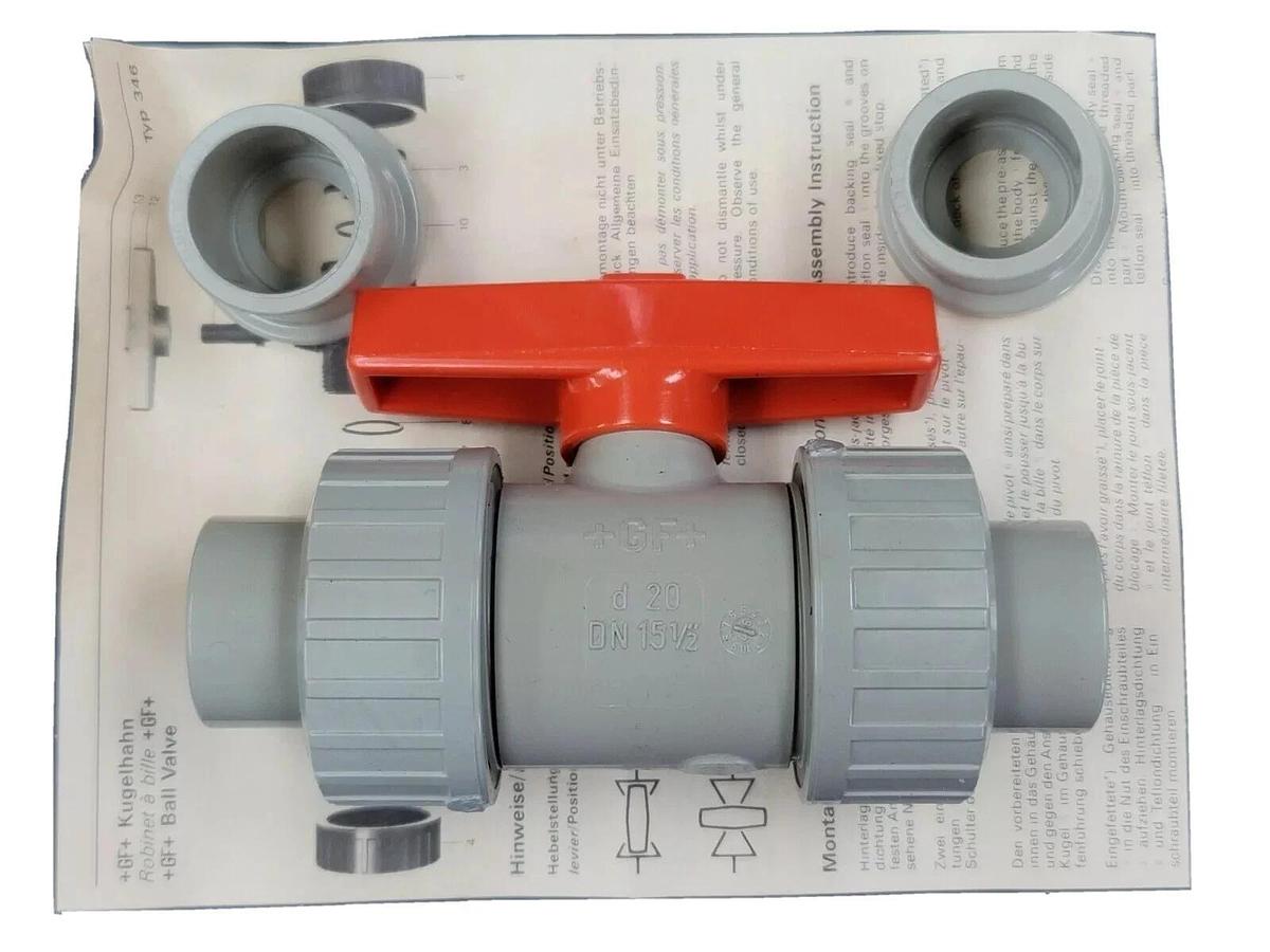 NIB GEORG FISCHER 163.346.312 BALL VALVE SOCKET & THREAD 1/2 INCH 163346312